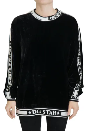 Dolce & Gabbana Damen, Sweatshirts & Hoodies, Schwarzk, MGröße: