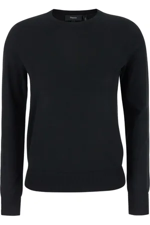 THEORY Damen, Sweatshirts & Hoodies, Schwarzk, LGröße: