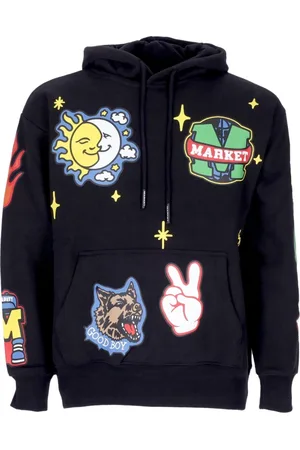 MARKET Herren, Sweatshirts & Hoodies, Schwarzk, MGröße: