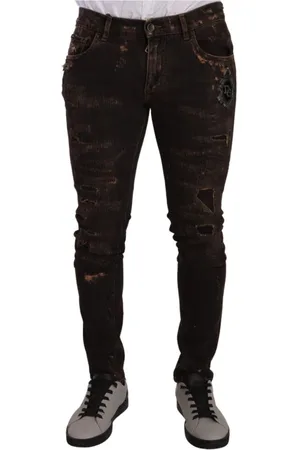 Dolce & Gabbana Herren, Jeans, Braun, MGröße: