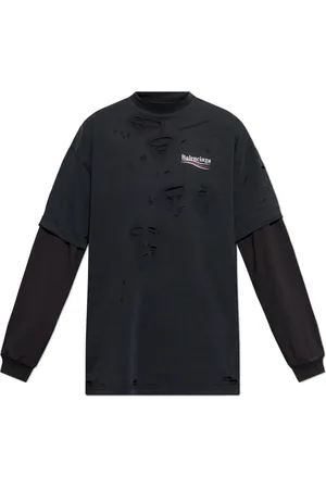 Balenciaga Herren, Oberteile, Schwarzk, SGröße: