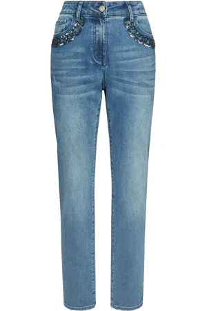 Elena Miro Damen, Jeans, Blau, LGröße: