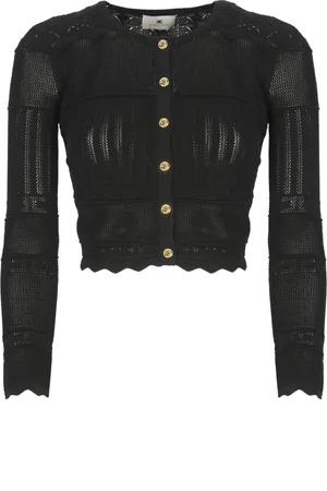 Elisabetta Franchi Damen, Strickwaren, Schwarzk, LGröße: