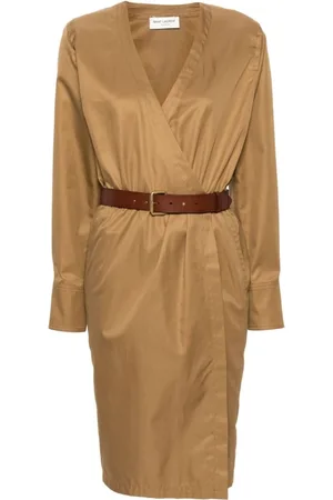 Saint Laurent Damen, Kleider, Braun, XSGröße: