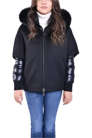 MOORER Damen, Sweatshirts & Hoodies, Schwarzk, SGröße:
