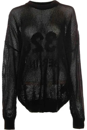 032c Damen, Strickwaren, Schwarzk, MGröße: