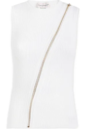 Alexander McQueen Damen, Oberteile, Weiß, MGröße: