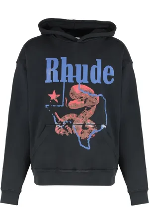 Rhude Herren, Sweatshirts & Hoodies, Schwarzk, MGröße: