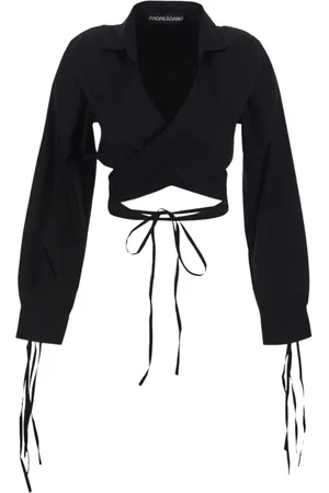 ANDREA ADAMO Damen, Blusen & Hemden, Schwarzk, MGröße: