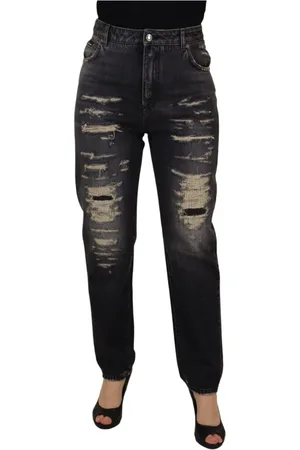 Dolce & Gabbana Damen, Jeans, Schwarzk, XSGröße: