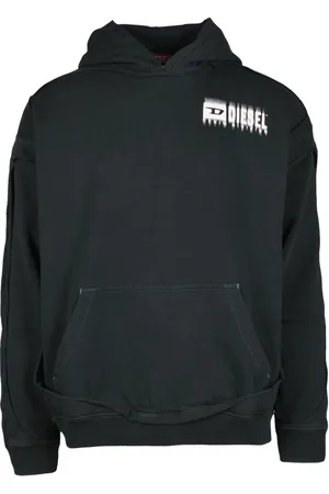 Diesel Herren, Sweatshirts & Hoodies, Schwarzk, LGröße:
