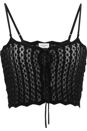 Saint Laurent Damen, Oberteile, Schwarzk, SGröße: