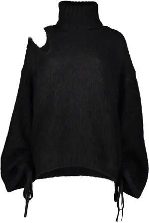 ANDREA ADAMO Damen, Strickwaren, Schwarzk, L/XLGröße:
