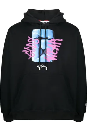 GCDS Herren, Sweatshirts & Hoodies, Schwarzk, MGröße: