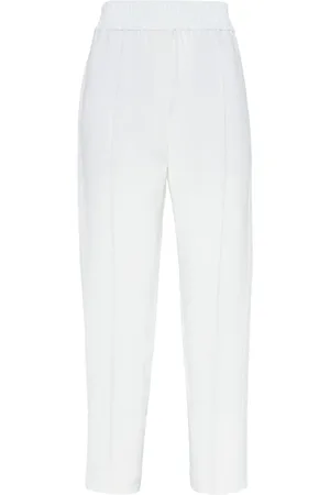 Brunello Cucinelli Damen, Hosen, Weiß, MGröße:
