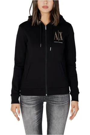 Armani Exchange Damen, Sweatshirts & Hoodies, Schwarzk, MGröße: