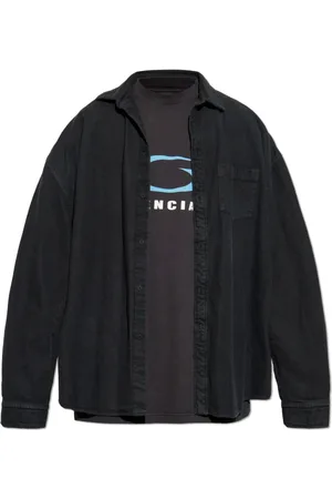 Balenciaga Herren, Shirts, Schwarzk, SGröße: