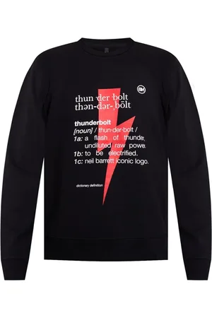 Neil Barrett Herren, Sweatshirts & Hoodies, Schwarzk, MGröße: