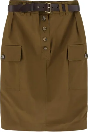 Saint Laurent Damen, Röcke, Grün, MGröße: