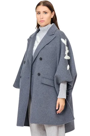 ERMANNO SCERVINO Damen, Mäntel, Grau, ONE SIZEGröße: