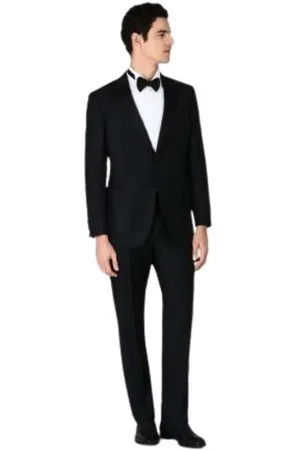 Emporio Armani Herren, Anzüge, Schwarzk, SGröße: