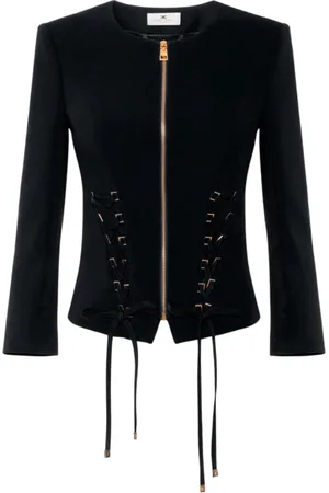 Elisabetta Franchi Damen, Jacken, Schwarzk, MGröße: