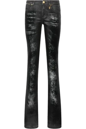 Roberto Cavalli Damen, Jeans, Schwarzk, LGröße: