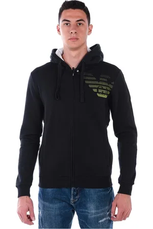 EA7 Herren, Sweatshirts & Hoodies, Schwarzk, LGröße: