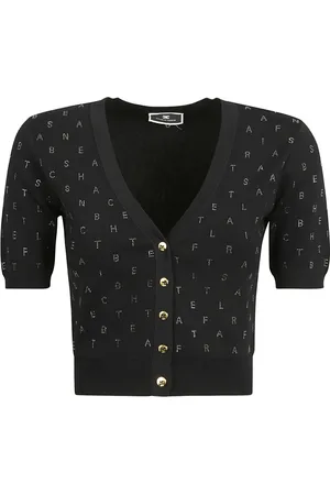 Elisabetta Franchi Damen, Strickwaren, Schwarzk, LGröße: