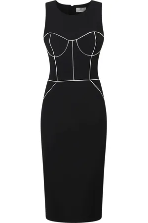 Elisabetta Franchi Damen, Kleider, Schwarzk, XSGröße:
