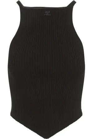 Courrèges Damen, Oberteile, Schwarzk, SGröße: