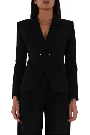 Elisabetta Franchi Damen, Jacken, Schwarzk, LGröße:
