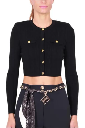 Elisabetta Franchi Damen, Strickwaren, Schwarzk, LGröße: