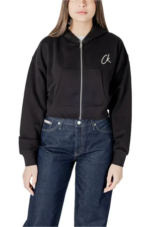 Calvin Klein Damen, Sweatshirts & Hoodies, Schwarzk, SGröße: