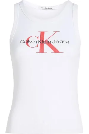 Calvin Klein Damen, Oberteile, Weiß, SGröße: