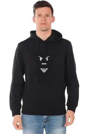 Emporio Armani Herren, Sweatshirts & Hoodies, Schwarzk, LGröße: