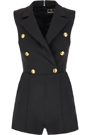 Elisabetta Franchi Damen, Jumpsuits & Playsuits, Schwarzk, 2XLGröße: