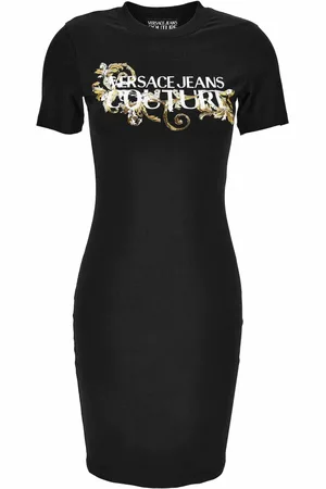 VERSACE Damen, Kleider, Schwarzk, MGröße:
