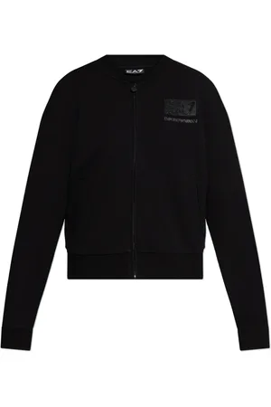 EA7 Damen, Sweatshirts & Hoodies, Schwarzk, MGröße: