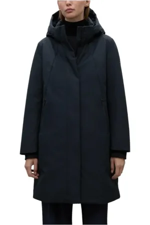 ECOALF Damen, Mäntel, Schwarzk, SGröße: