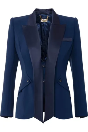 Elisabetta Franchi Damen, Jacken, Blau, 2XLGröße: