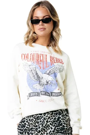 Colourful rebel Damen, Sweatshirts & Hoodies, Weiß, MGröße: