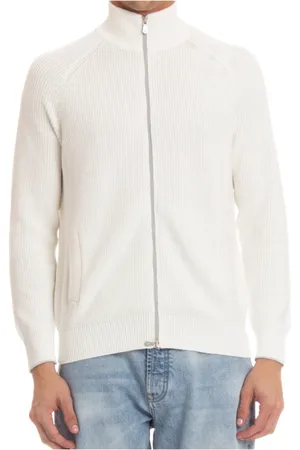 Brunello Cucinelli Herren, Strickwaren, Weiß, MGröße: