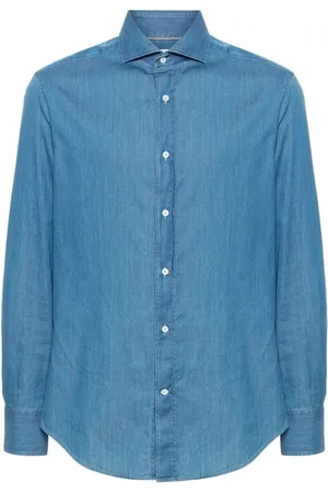 Brunello Cucinelli Herren, Shirts, Blau, MGröße:
