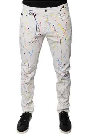 Dolce & Gabbana Herren, Jeans, Weiß, MGröße: