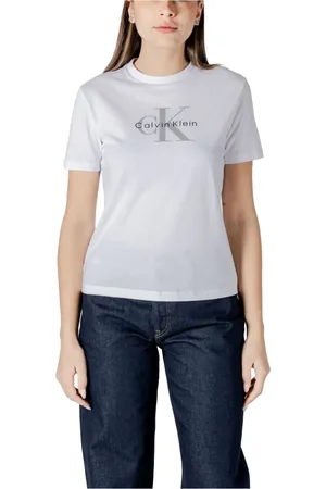 Calvin Klein Damen, Oberteile, Weiß, LGröße: