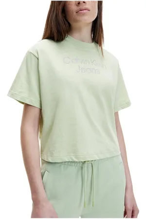 Calvin Klein Damen, Oberteile, Grün, LGröße: