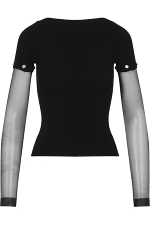 Sportmax Damen, Oberteile, Schwarzk, MGröße: