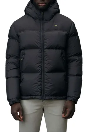 Blauer Herren, Jacken, Schwarzk, LGröße: