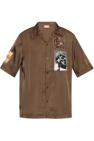 Diesel Herren, Shirts, Braun, MGröße: